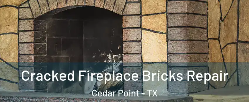 Cracked Fireplace Bricks Repair Cedar Point - TX