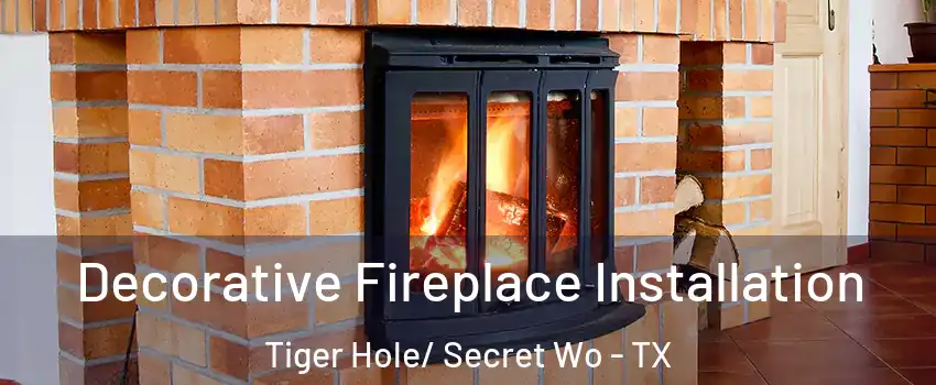 Decorative Fireplace Installation Tiger Hole/ Secret Wo - TX