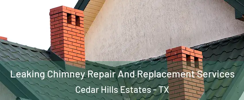 Leaking Chimney Repair And Replacement Services Cedar Hills Estates - TX