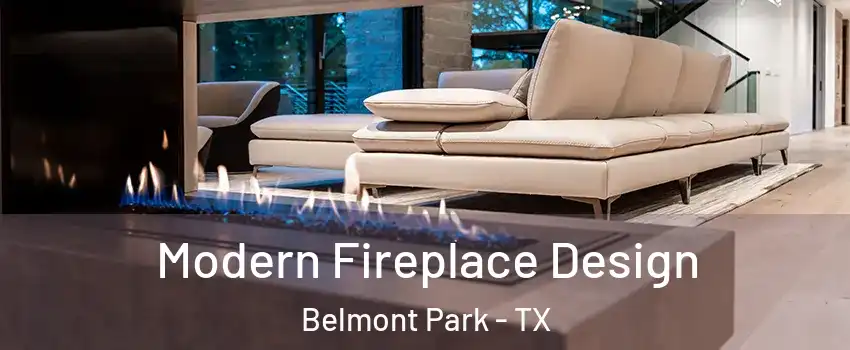 Modern Fireplace Design Belmont Park - TX